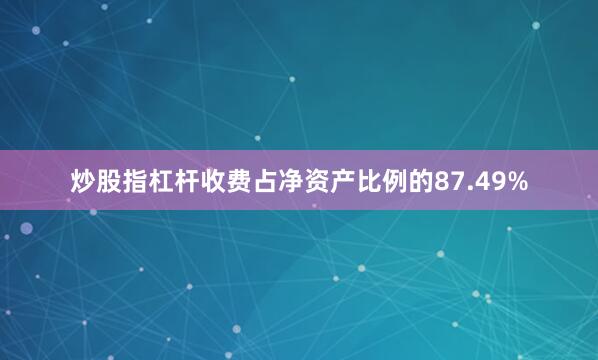 炒股指杠杆收费占净资产比例的87.49%